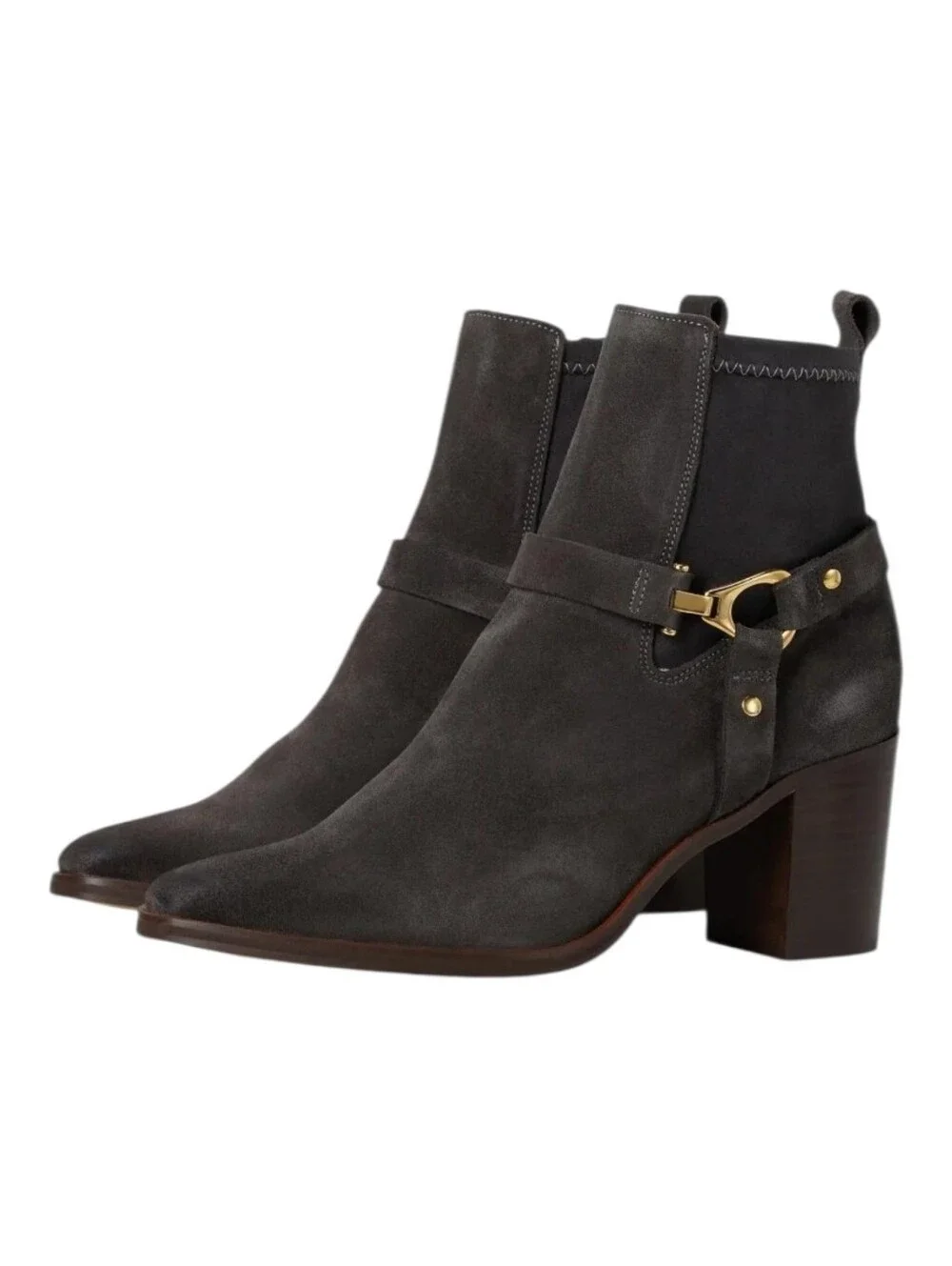 Andre Assous Royal Charcol Suede Boots Size 9